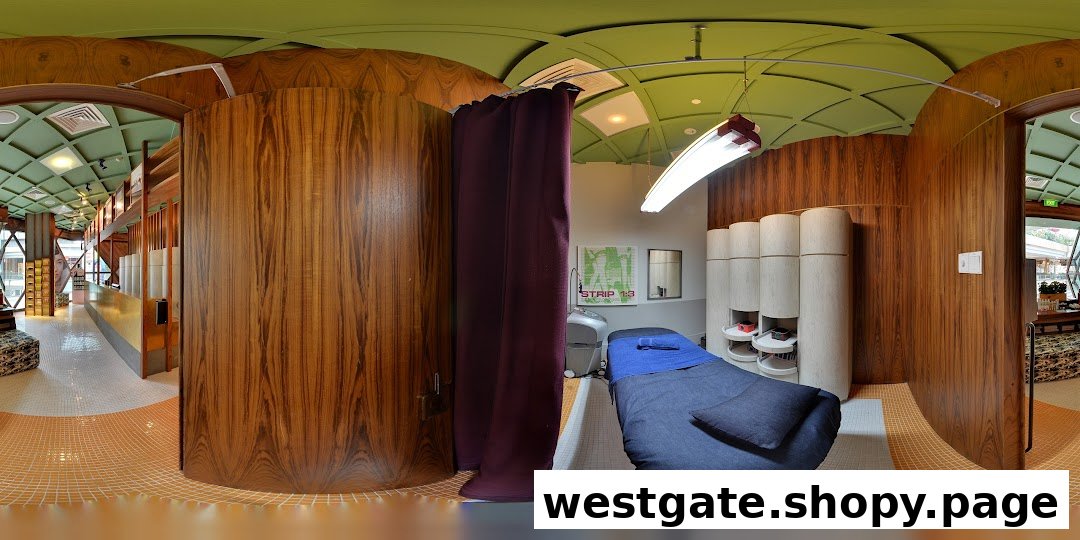 A modern and inviting interior of a beauty salon, featuring a treatment room and reception area.