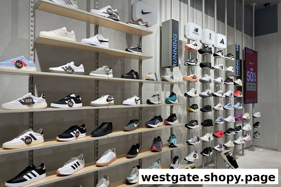 An interior view of Sun & Sand Sports showcasing a wide array of athletic and casual footwear on display.