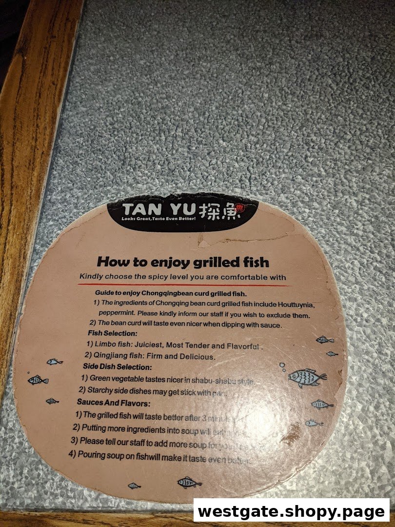 A guide from TANYU on how to enjoy their signature grilled fish dishes and select accompaniments.
