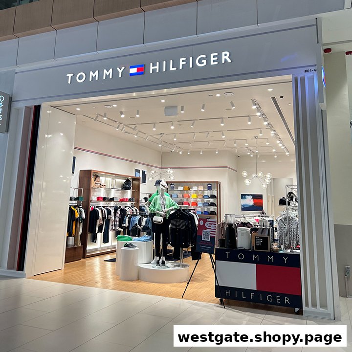 The Tommy Hilfiger shop front at Westgate, showcasing its vibrant interior and classic American style.