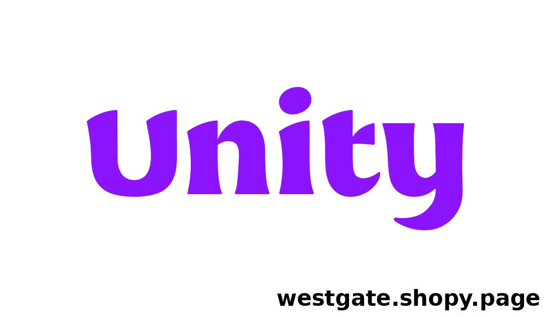 The shop's purple 'Unity' logo displayed on a black background.